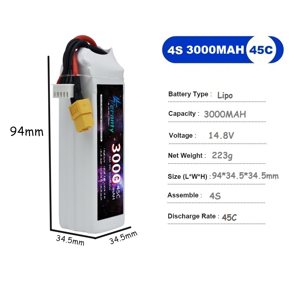 Akumulator 4S LiPo 14.8V 1500m – Drone Battery 3S recenzja i cena